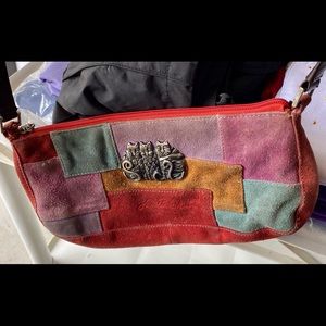 Laurel Burch multi color patch purse